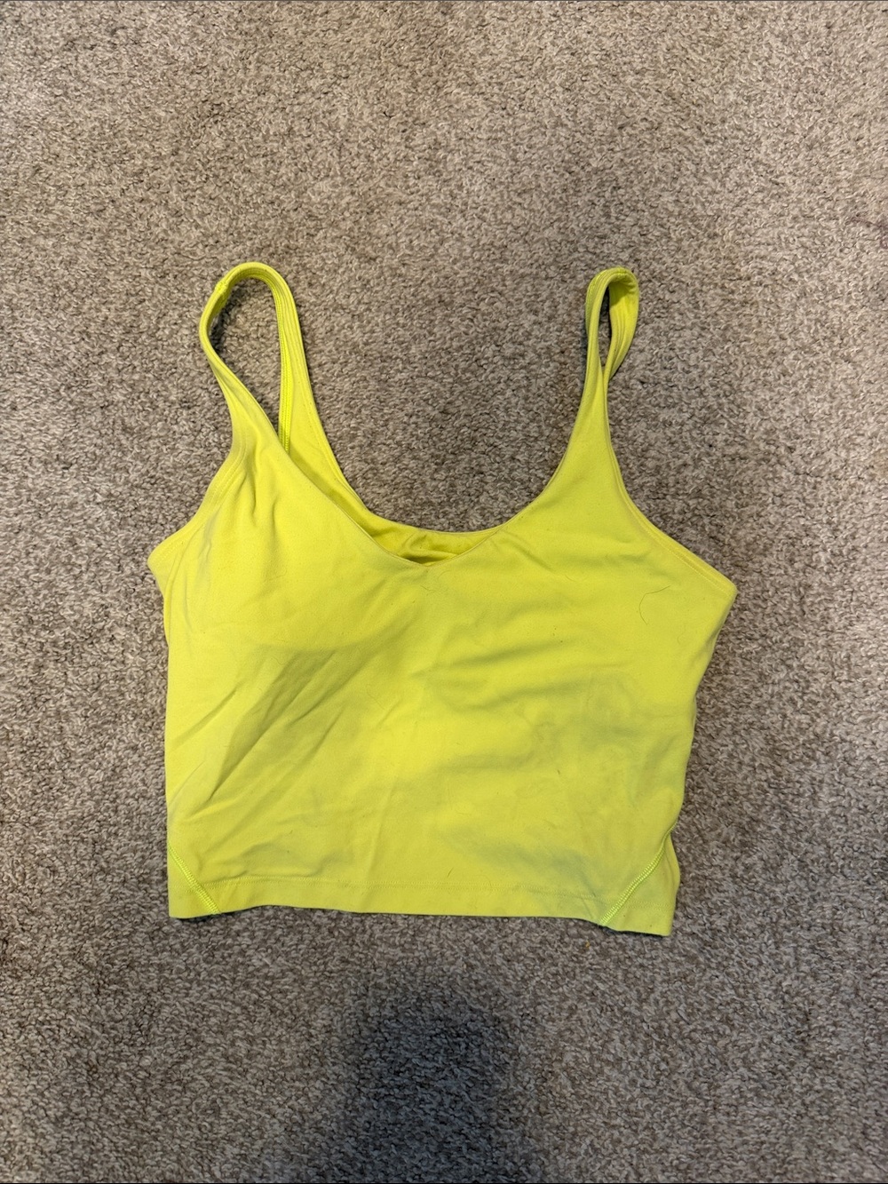 Women's Align Neon Yellow Tank Crop Top